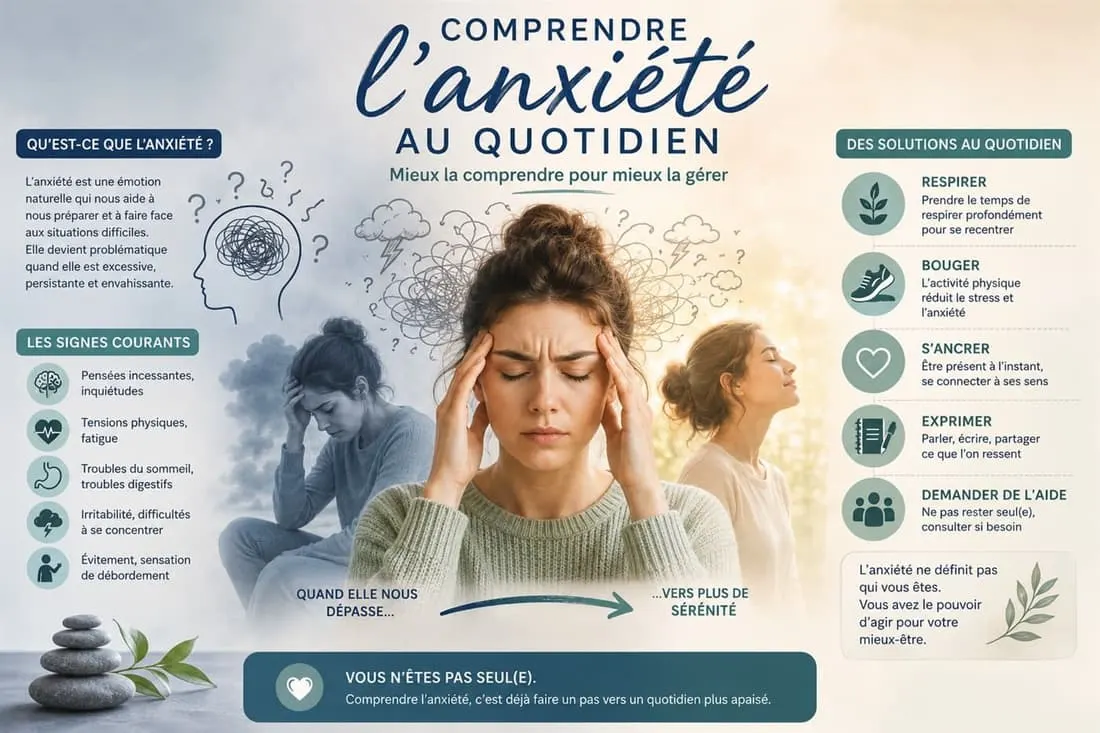 Illustration de l'article « Comprendre l'anxiété au quotidien »