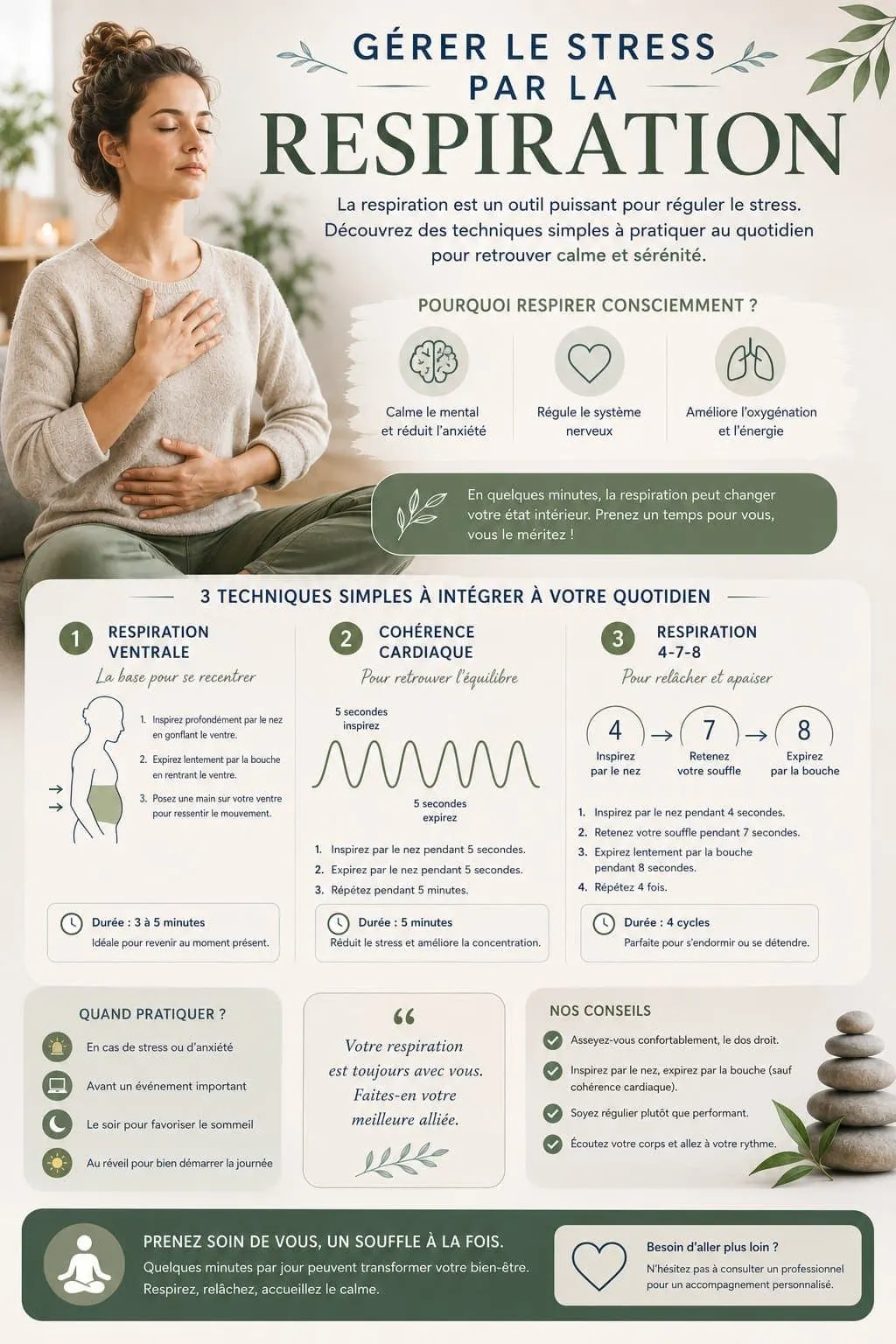 Illustration de l'article « Gérer le stress par la respiration »